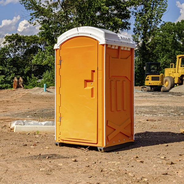 how often are the portable restrooms cleaned and serviced during a rental period in Peoria CO